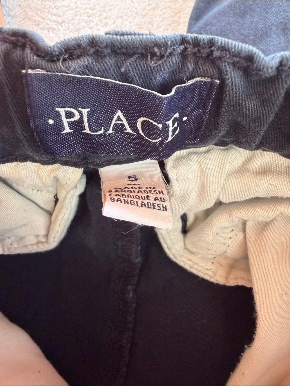 Bundle-Uniform 3Pants-The Children's Place-Boys Pull-On-Navy & Khaki Size 5